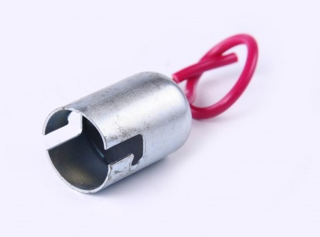 Objímka žárovky Ba15s kovová s vodičem - N2