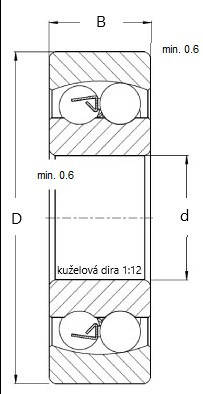 ZKL 1212 K NEW FORCE naklápěcí kuličkové ložisko - N2 - 2