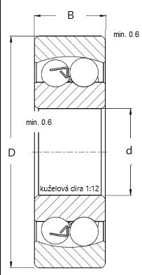 ZKL 2314 K naklápěcí kuličkové ložisko - N2 - 2