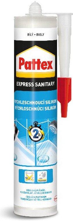 Pattex Rychleschnoucí sanitární silikon - 280 ml bílý - N2