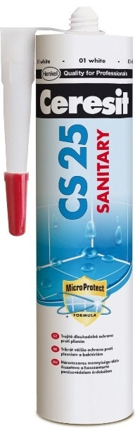 Ceresit CS 25 - 280 ml silikon sanitár pergamon - N2