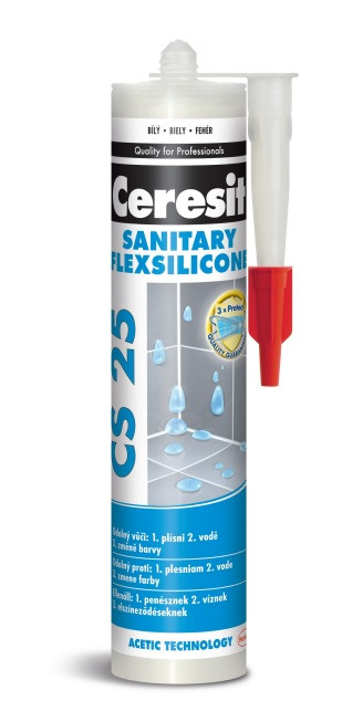 Ceresit CS 25 - 280 ml silikon sanitár ir.grey - N2