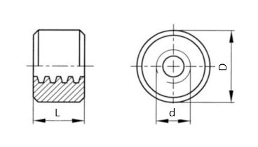 Matice trapézová kruhová DIN 103 Tr10x3 D22xL15 - N2 - 2