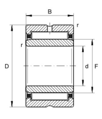 IKO TAFI 355020 jehlové ložisko s lisovaným pouzdrem - N2 - 2