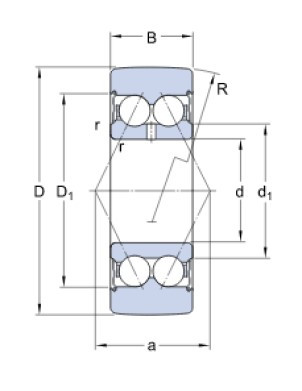 SKF 305807 C-2Z ložisková kladka - N2 - 2
