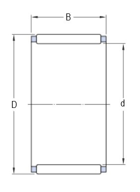 SKF K 3x5x7 TN jehlová klec - N2 - 2