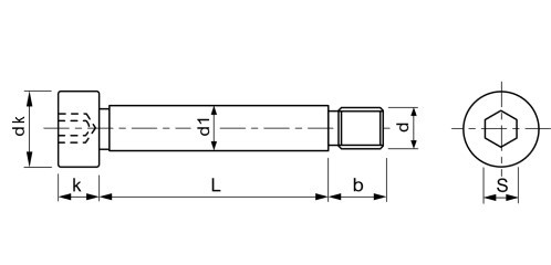Šroub lícovaný inbus ISO 7379 M12 f9 16x70-12.9 - N2 - 2