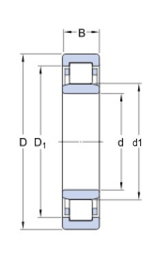 SKF NU 1005 válečkové ložisko - N2 - 2