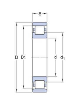 SKF N 314 ECP válečkové ložisko - N2 - 2