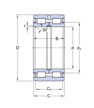 SKF NNF 5004 ADB-2LSV válečkové ložisko - N2