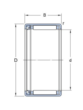 SKF HK 1514 RS jehlové ložisko - N2