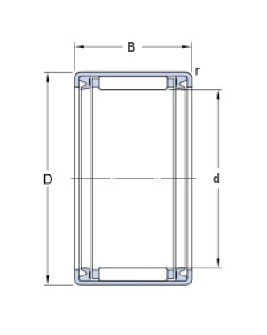 SKF HK 4020.2RS jehlové ložisko s lisovaným pouzdrem - N2 - 2