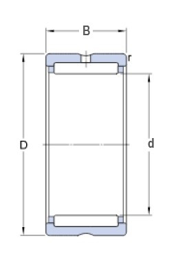 SKF NK 60/35 jehlové ložisko bez vnitřního kroužku - N2 - 2