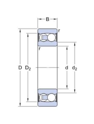 SKF 2309 E-2RS1TN9 naklápěcí kuličkové ložisko - N2 - 2