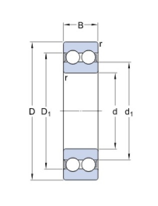 SKF 4200 ATN9 kuličkové ložisko - N2 - 2