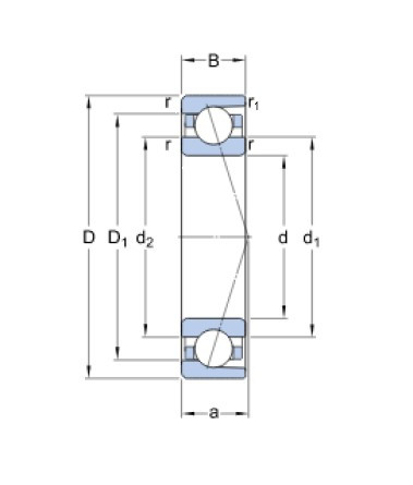 SKF 7020 ACDGA/P4A vřetenové ložisko - N2