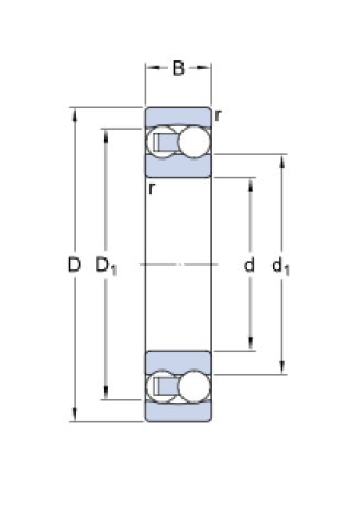 SKF 108 TN9 naklápěcí kuličkové ložisko - N2 - 2