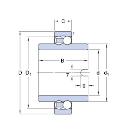 SKF 11206 TN9 naklápěcí kuličkové ložisko - N2 - 2
