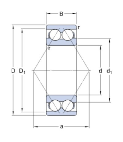 SKF 3213 A kuličkové ložisko s kosoúhlým stykem - N2 - 2