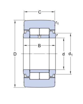 SKF NUTR 4090 A opěrná kladka - N2 - 3