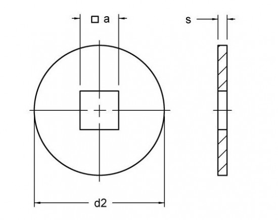 Podložka pro dřevěné konstrukce DIN 440V 6,6 pozink - N2 - 2