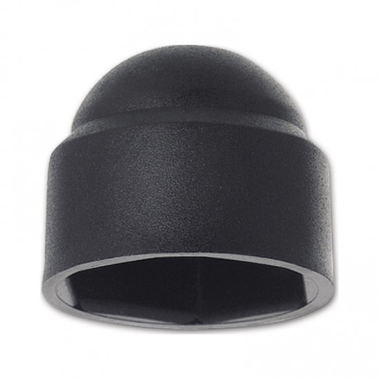 Krytka klobouková pro šestihran M4 PVC černá s=7 mm - N2