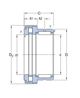 SKF NKXR 20 Z jehlové ložisko kombinované - N2 - 2