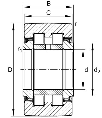 INA PWTR 25.2RS kladka opěrná - N2 - 2