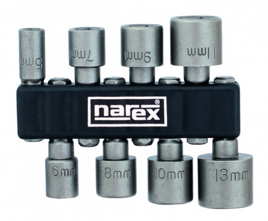 Sada hlavic se šestihrannou stopkou, NAREX-SADA, 8-dílná, 5-13mm - N2