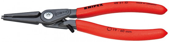 KNIPEX 48 31 J1 Precizní kleště pro vnitřní poj.kr.12-25 mm omezení rozevření, pot.plast.,f.na šedo - N2