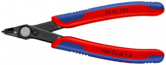 KNIPEX 78 31 125 Electronic Super Knips® Kleště s úzkou hlavou, vícesl.návl., brunýrované 125 mm - N2