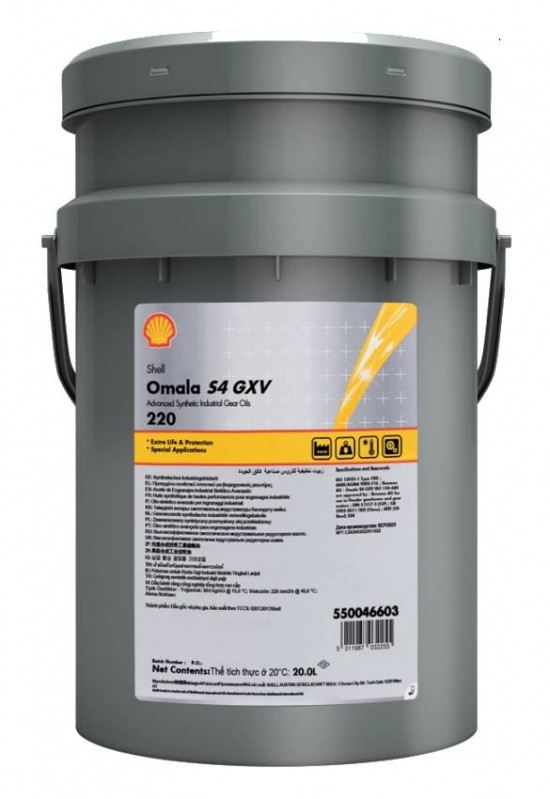 Shell Omala S4 GXV 220 - 20 L převodový olej - N2
