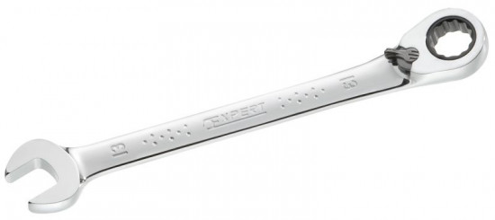 Ráčnový očkoplochý klíč s přepínací páčkou 22x22 mm, EXPERT E117371 - N2
