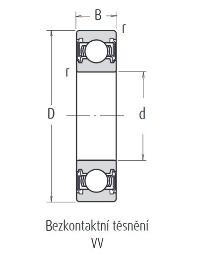 NSK 6912 VV kuličkové ložisko - N2 - 2
