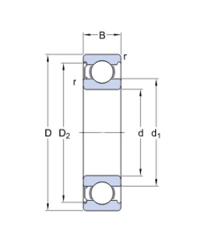 SKF 6000-ZTN9/LT kuličkové ložisko - N2 - 2