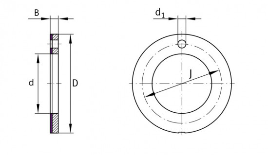 INA EGW 12-E40-Z axiální kluzný kroužek, ocel-PTFE - N2 - 2