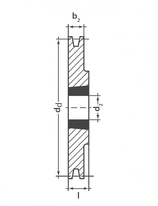 Řemenice TB SPZ 100/1 optibelt KS na Taper Lock - N2 - 2