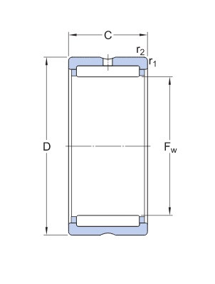 SKF RNA 6905 jehlové ložisko bez vnitřního kroužku - N2 - 2