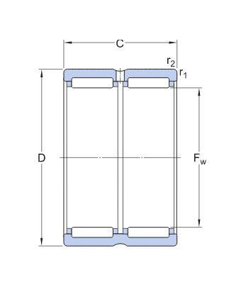 SKF RNA 6919 jehlové ložisko bez vnitřního kroužku - N2 - 2