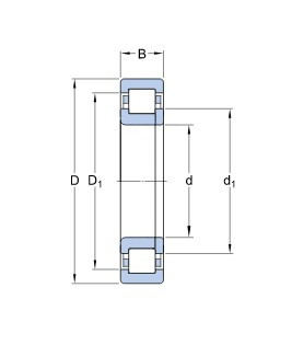 KINEX NUP 2209 E válečkové ložisko - N2 - 2