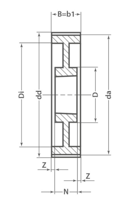 Řemenice TB 112 8MDC 62 optibelt ZRS DC na Taper Lock - N2 - 2