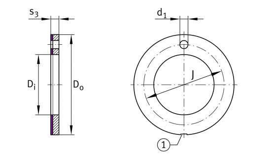 INA EGW 10-E40-Z axiální kluzný kroužek, ocel-PTFE - N2 - 3