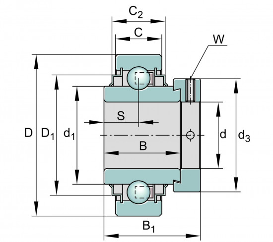INA E50-XL-KRR upínací ložisko - N2 - 2