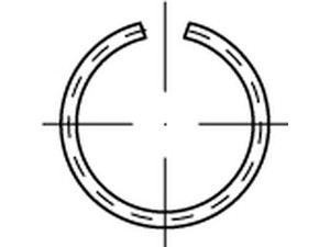 Pojistný kroužek drátěný do díry DIN 7993B 26 mm - N2 - 3