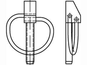 Kolík s kroužkem DIN 11023 - 4,5 x 42 mm - N2
