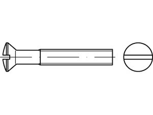 Šroub čočková hlava - drážka DIN 964 M3x10 mosaz - N2 - 2