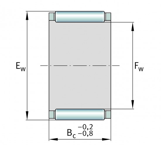INA K 20x26x17 jehlová klec - N2 - 2