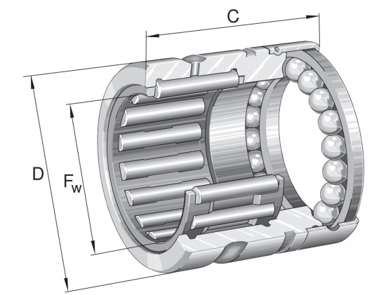 INA NX 35-Z-XL ložisko - N2
