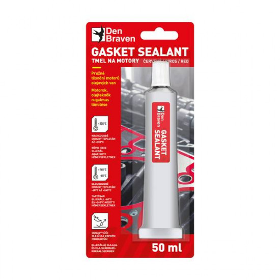 Den Braven Gasket sealant - 50 ml červený, tuba v blistru _35005TU - N2