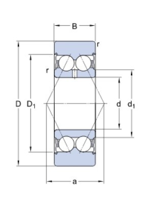SKF 305807 C-2Z ložisková kladka - N2 - 4